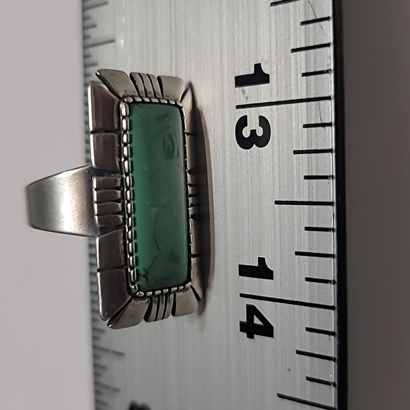 Carolyn Pollack Relios Turquoise Sterling Silver Ring sz8 - Picture 11 of 11
